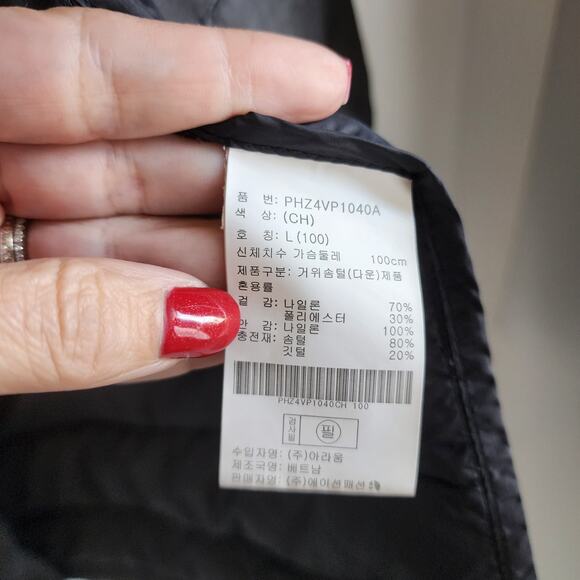 POLHAM Air Plus Down Puffer Vest Men's Large Snap Front Charcoal Gray Packable - Picture 8 of 8